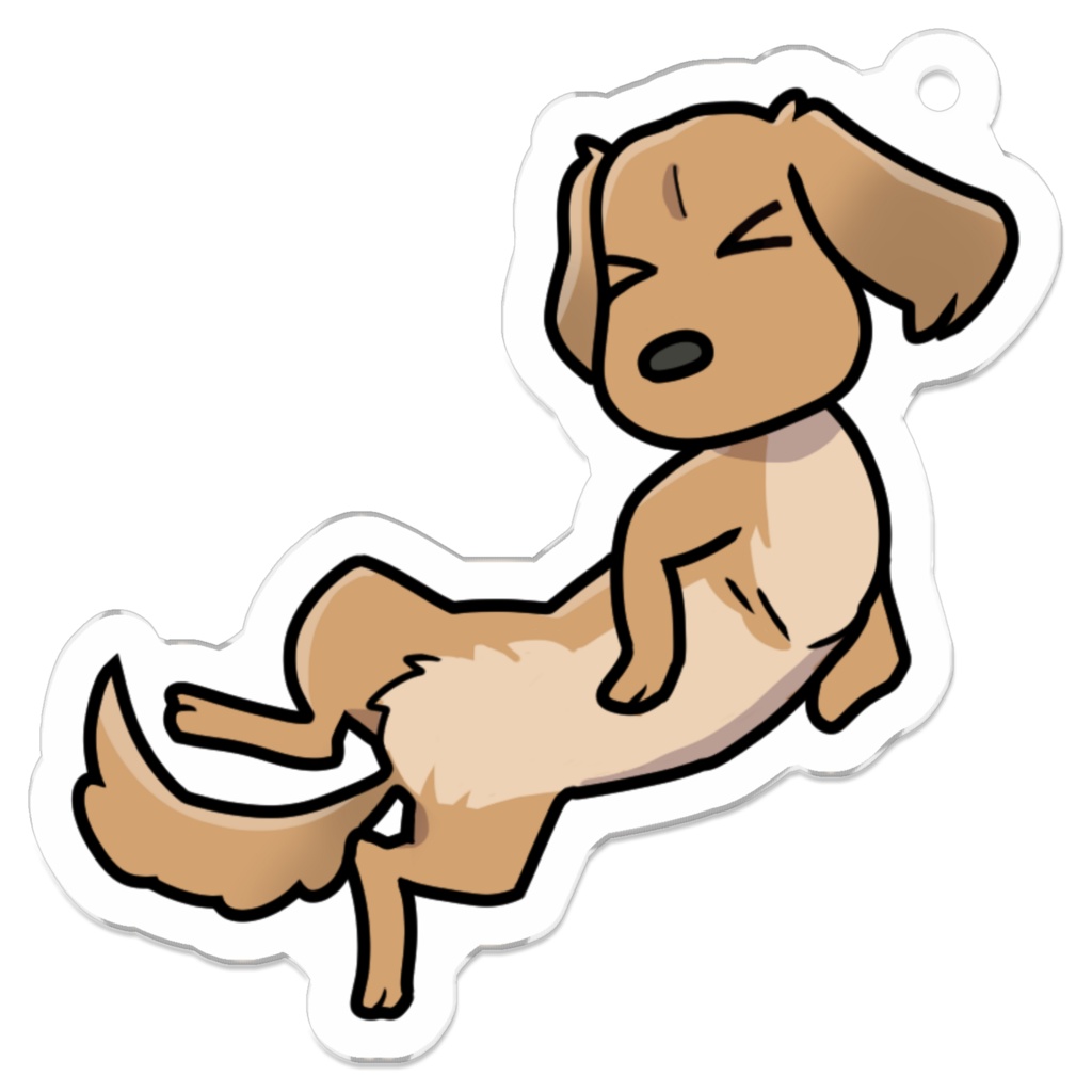 ダックス大好き!アクリルキーホルダー◆クリーム◆04