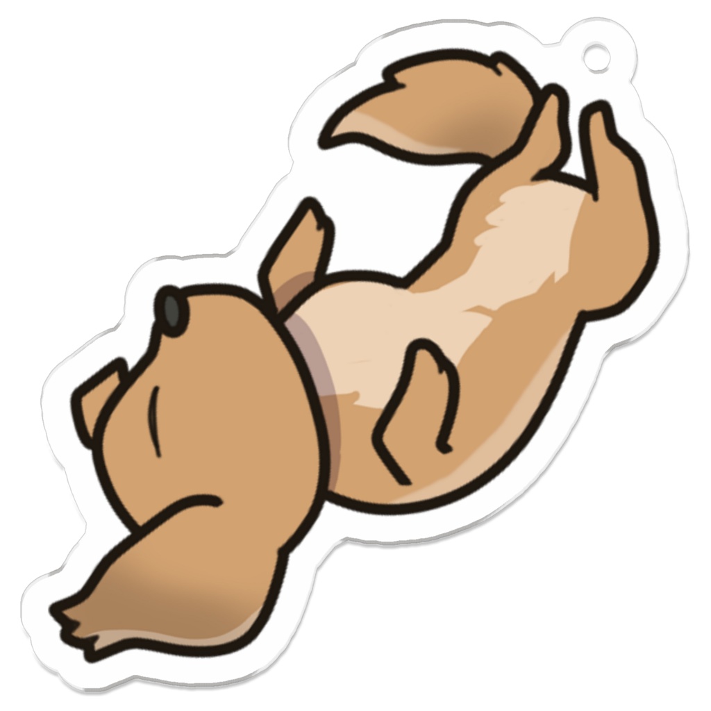 ダックス大好き！アクリルキーホルダー◆クリーム◆07