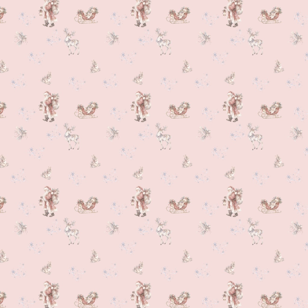 【クリスマス】水彩デジタルペーパー 6枚セット|大人かわいい くすみカラー|PNG 3600×3600px
