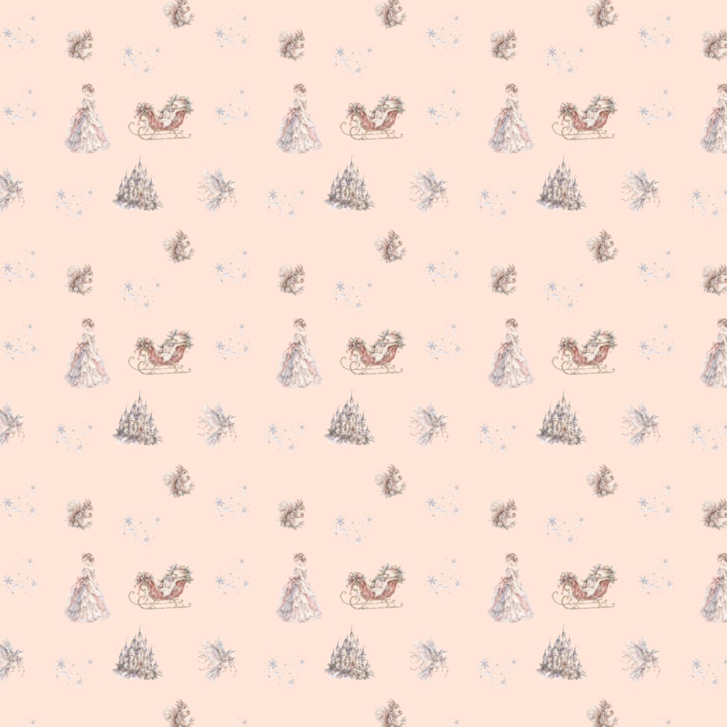 【クリスマス】水彩デジタルペーパー 6枚セット|大人かわいい くすみカラー|PNG 3600×3600px