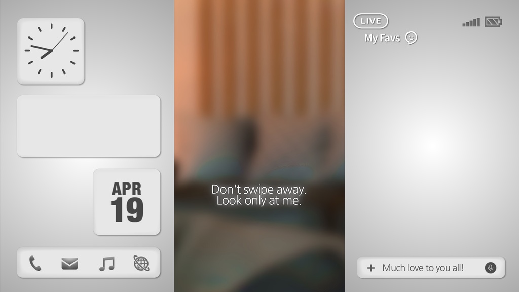 スマホホーム画面風 配信画面素材