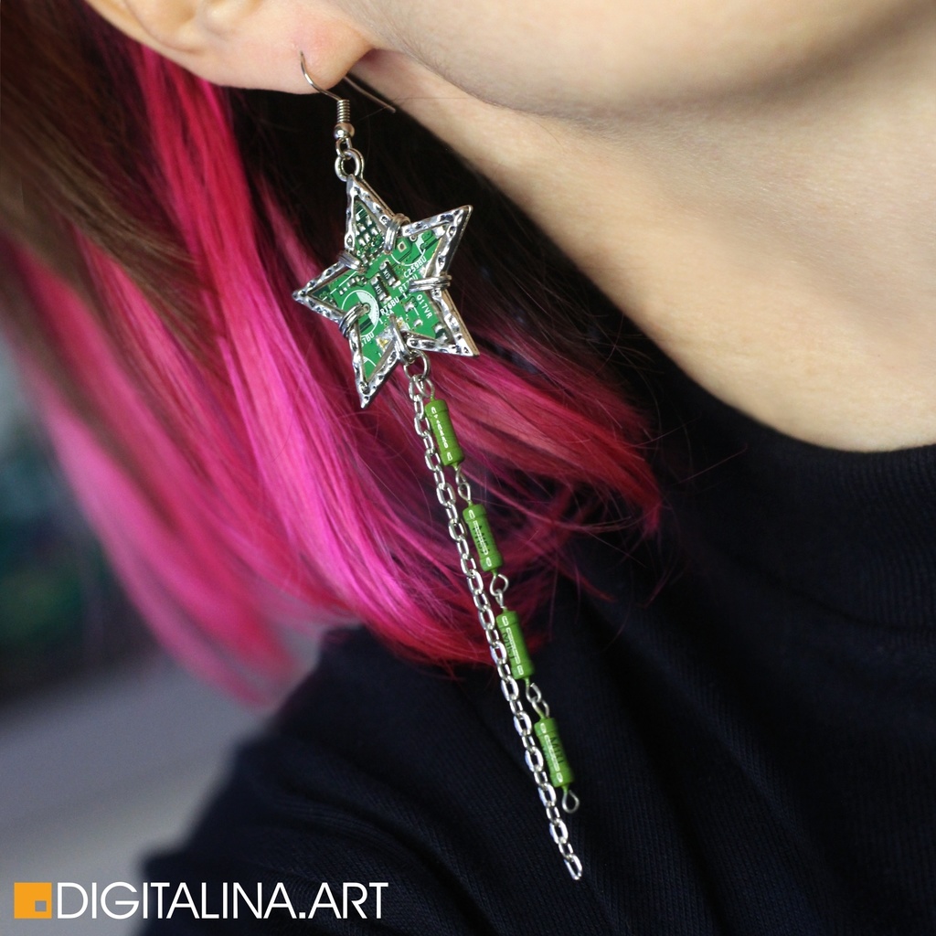 「Digital Stars」イヤリング