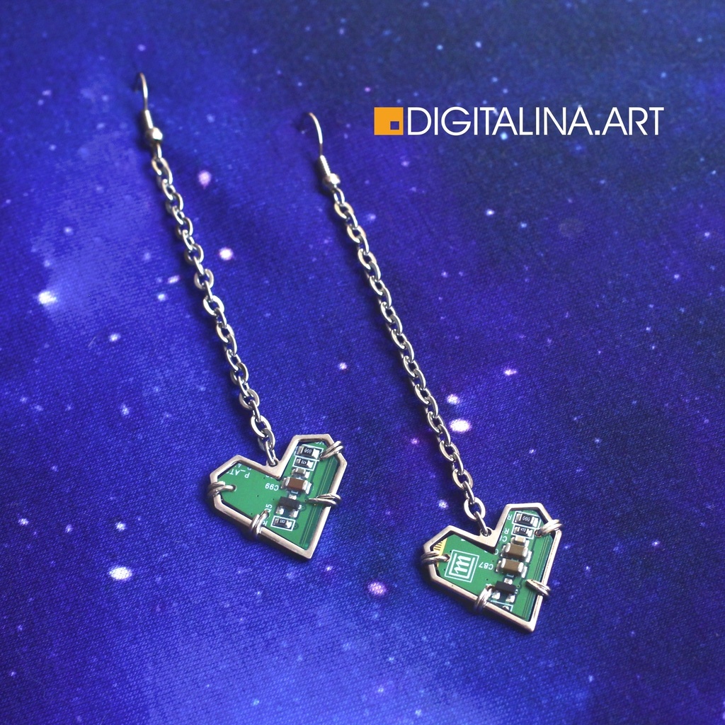 「Digital Hearts F」イヤリングは
