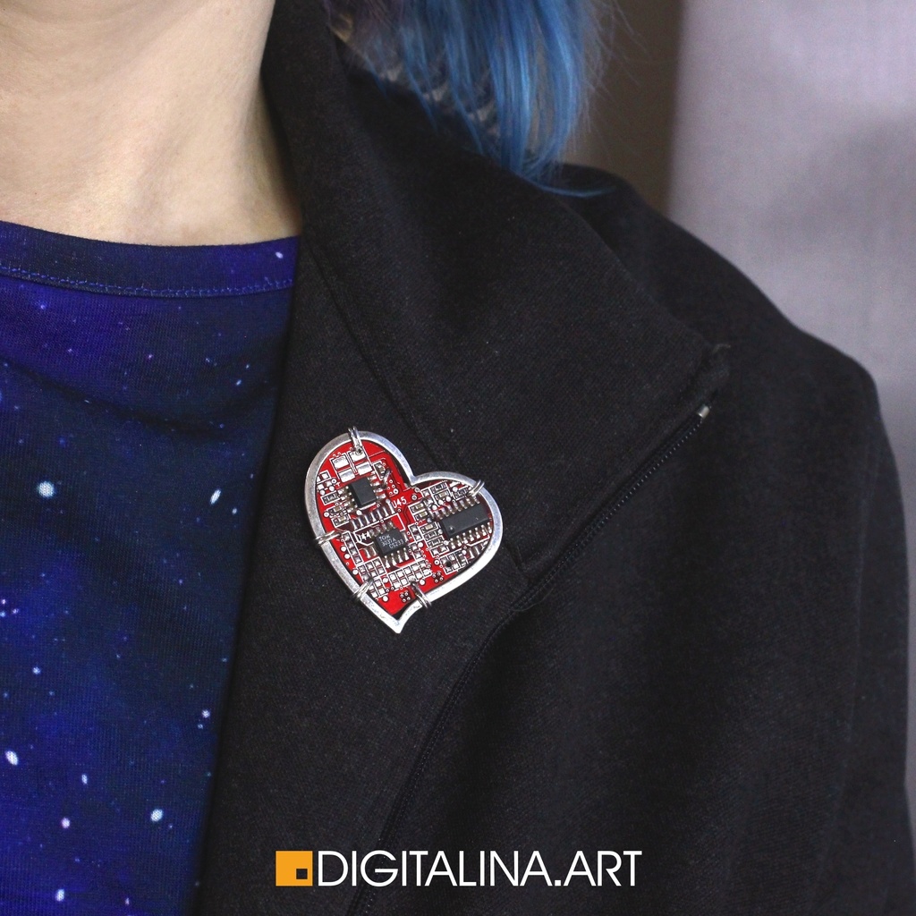 「アンティークサイバーハート」ブローチ