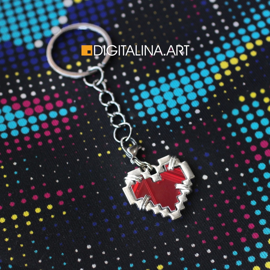 「ピクセルハートS」ペンダント