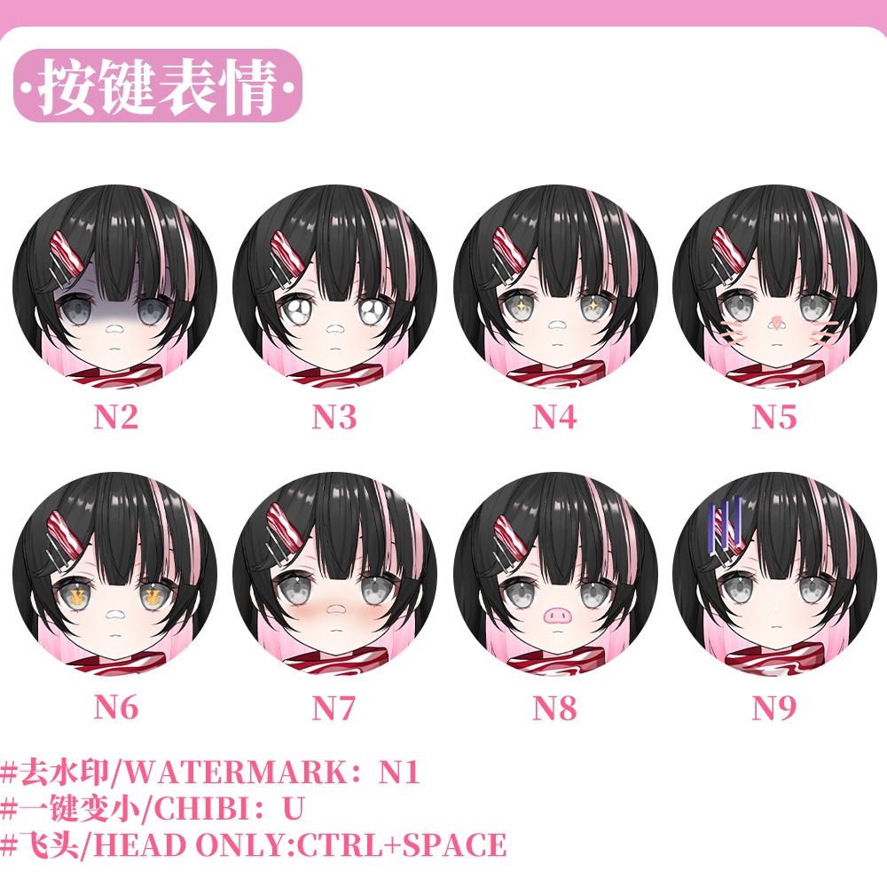 Live2Dmodel_汎用モデル_カスタマイズできる_pigg33