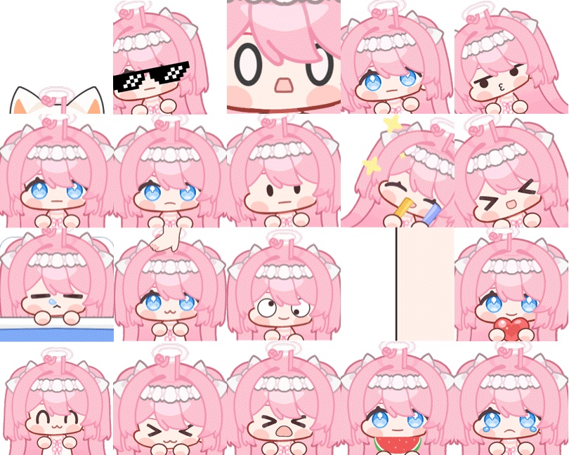 【free/无料】Rosy Animation Emotes-小玫瑰动态表情包