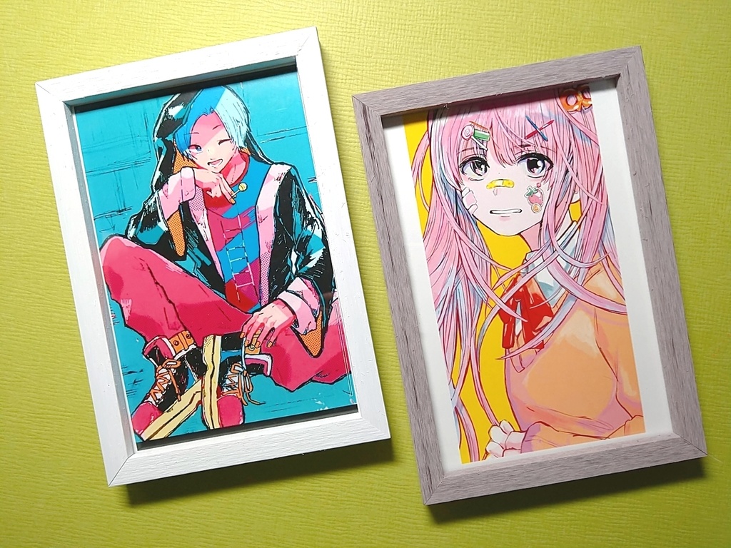 【創作】フレーム入りイラストカード