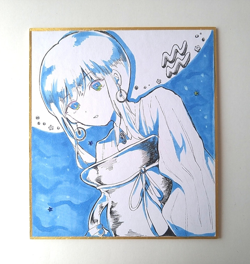 【原画】12星座イラスト色紙