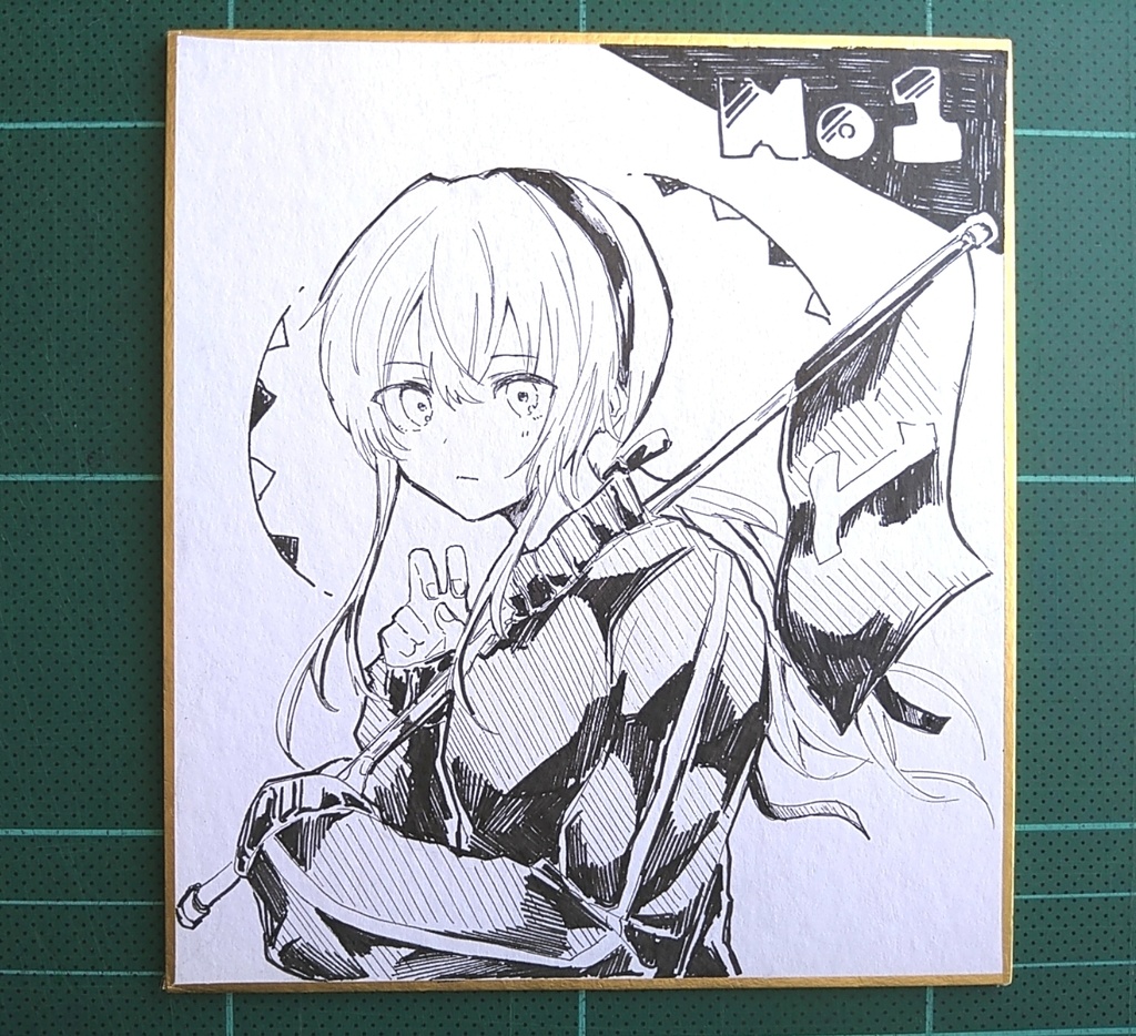 【手描き色紙】創作　体育祭