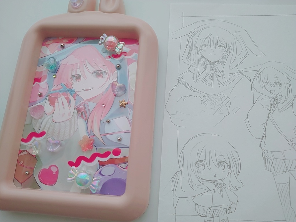 【創作】デコフレーム うさぎ