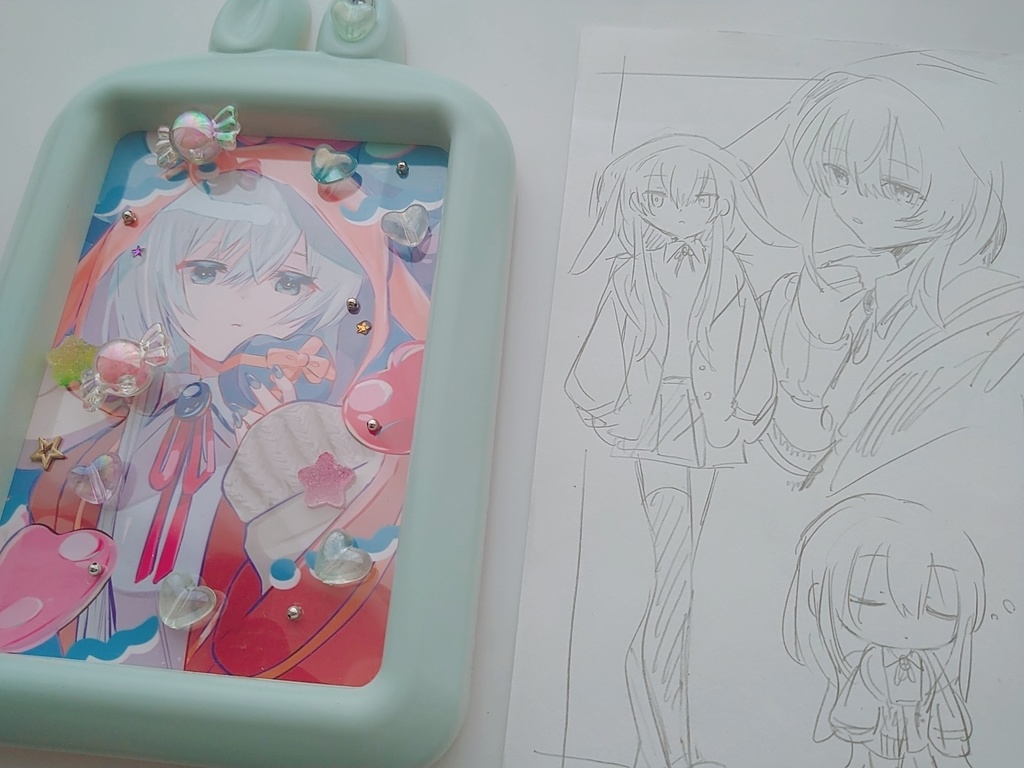 【創作】デコフレーム うさぎ