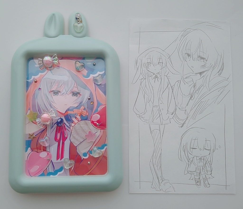 【創作】デコフレーム うさぎ