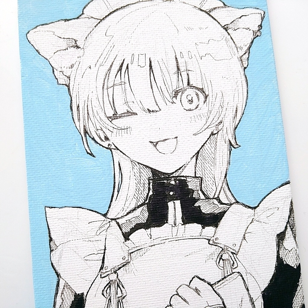 【創作】キャンバス原画 三姉妹