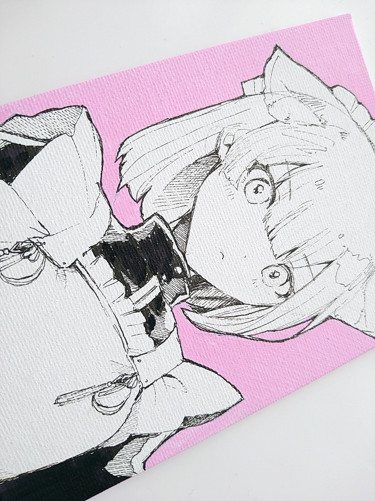 【創作】キャンバス原画 三姉妹