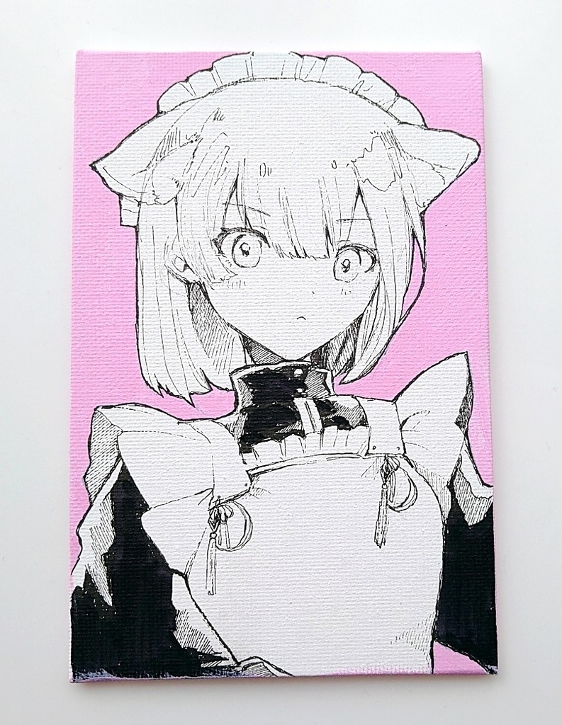 【創作】キャンバス原画 三姉妹