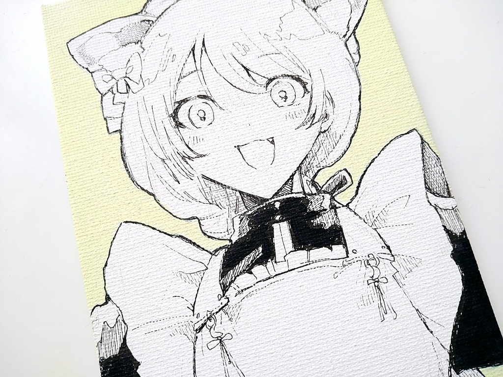 【創作】キャンバス原画 三姉妹