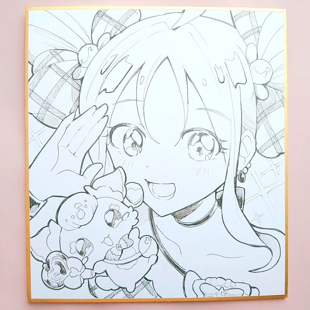 【手描き色紙】キミとアイドルプリキュア