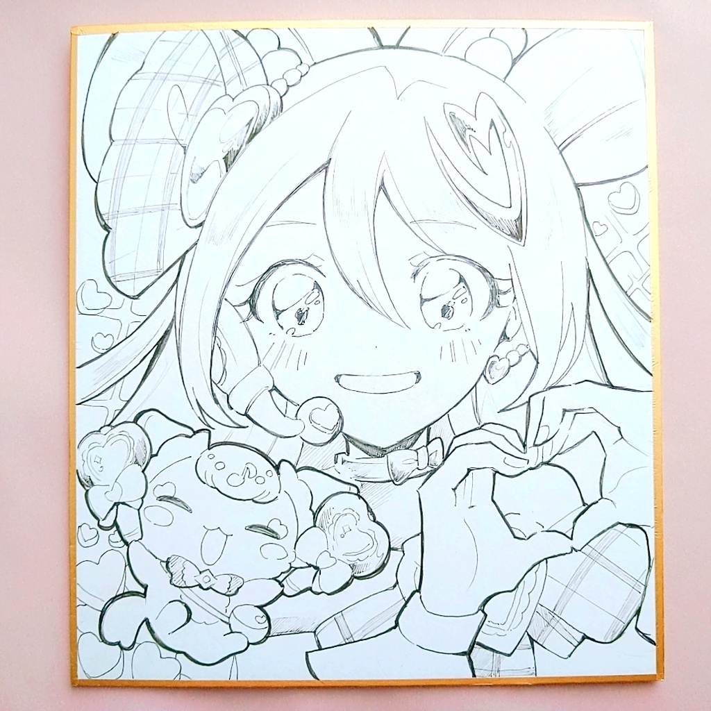 【手描き色紙】キミとアイドルプリキュア