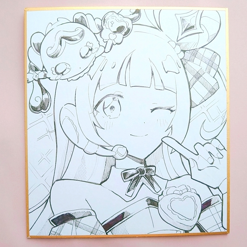 【手描き色紙】キミとアイドルプリキュア