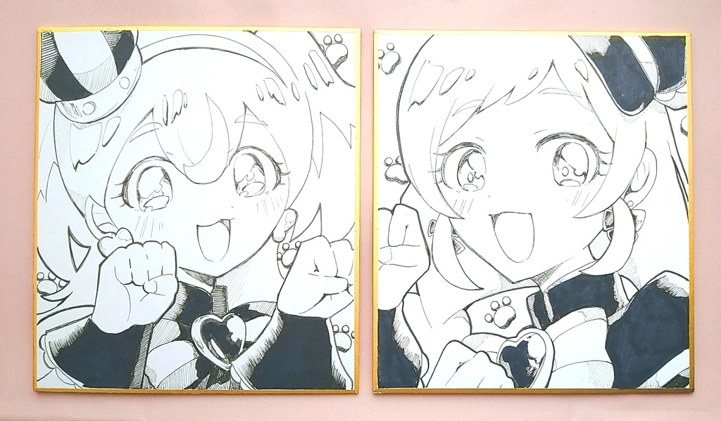 【手描き色紙】わんだふるぷりきゅあ