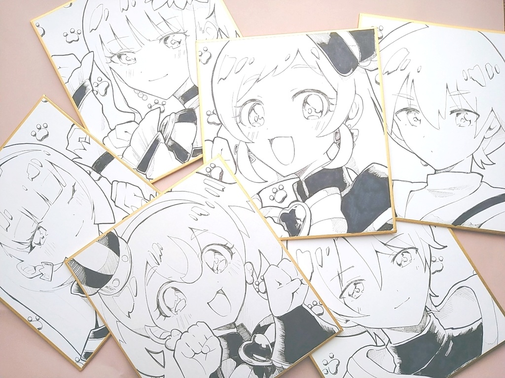 【手描き色紙】わんだふるぷりきゅあ