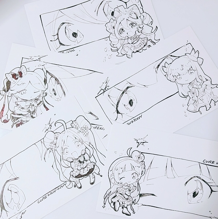 キミとアイドルプリキュア　手描きポストカード