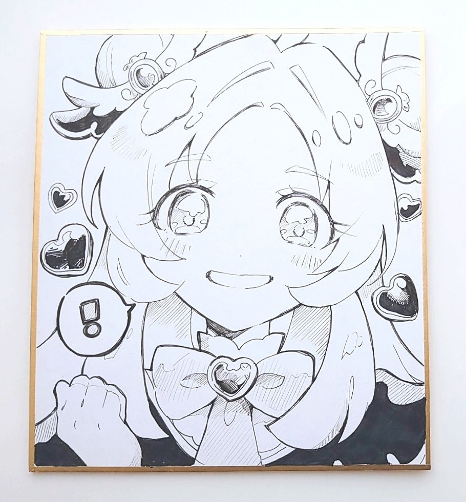 【手描き色紙】名探偵プリキュア