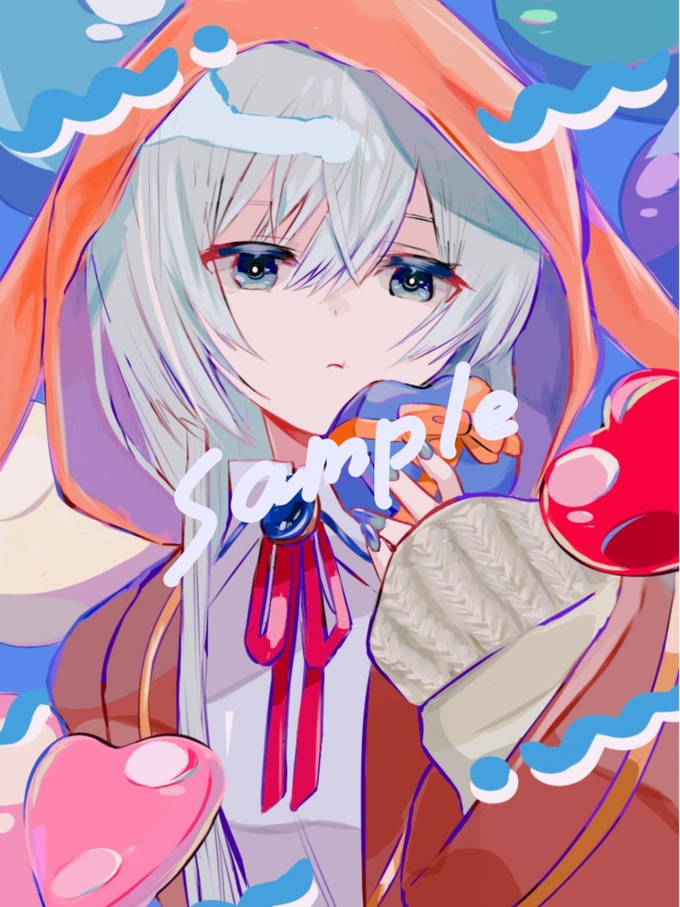 【創作】イラスト＆デコフレーム　ラムネver.