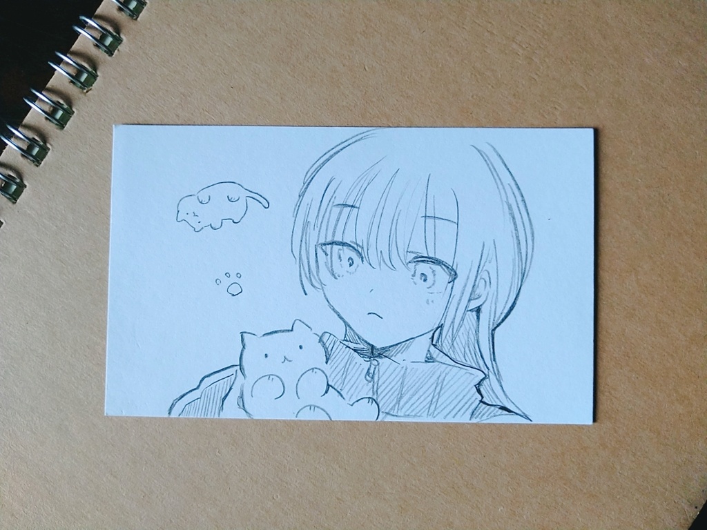【特典】名刺サイズ　直筆イラストカード　ねこ