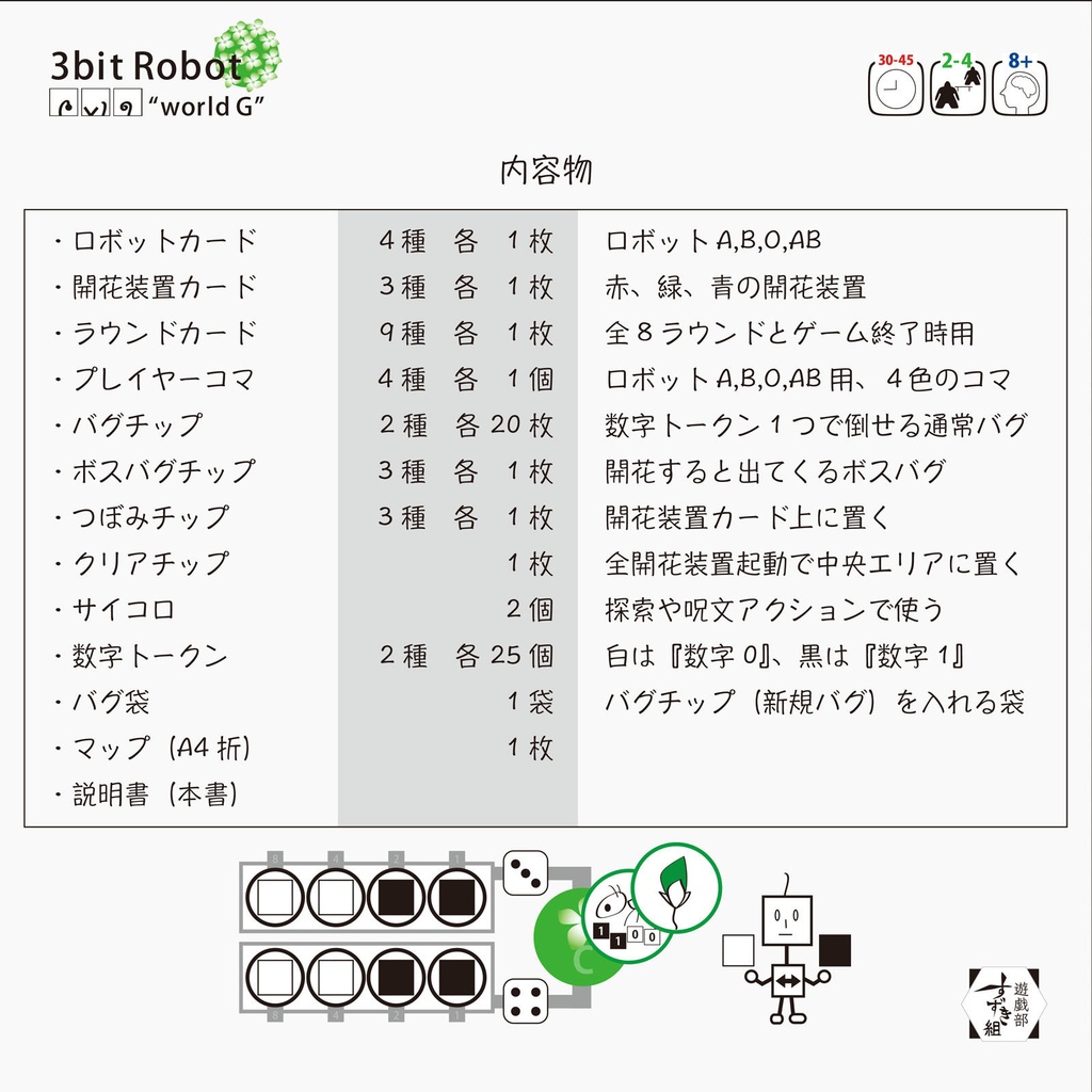 3bit Robot "world G" バグ退治協力ゲームG