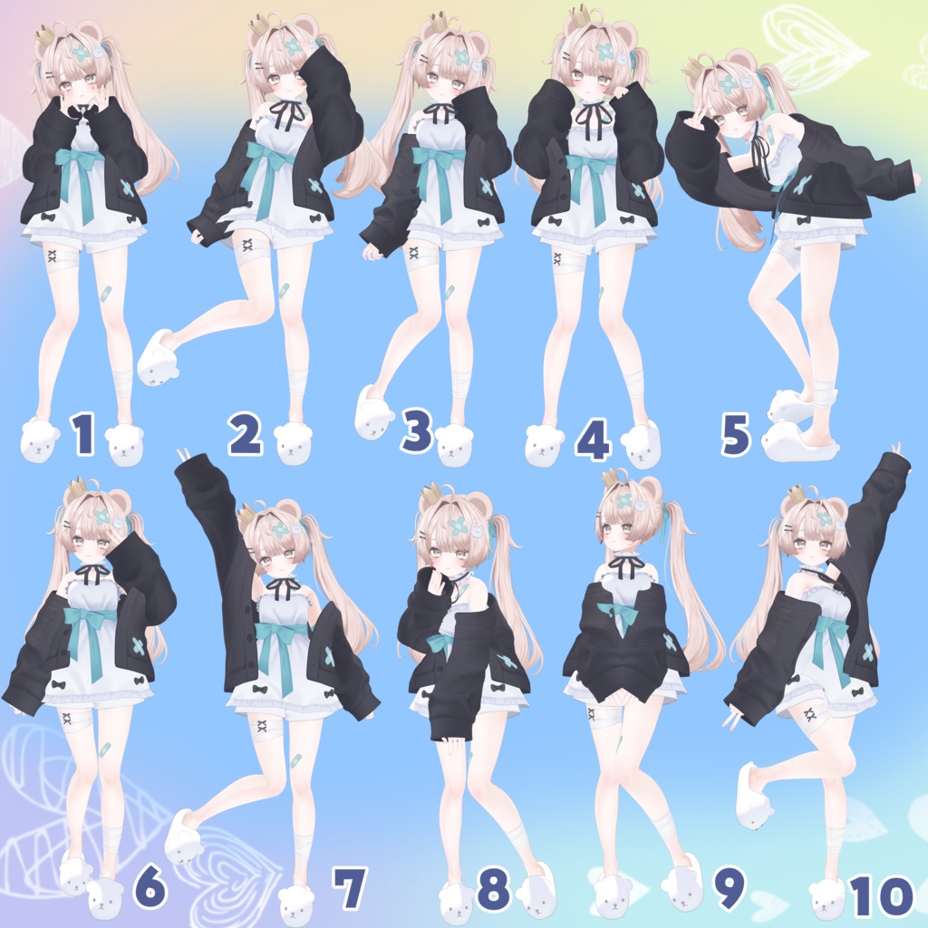 〖Free〗Say cheese!pose10種♡