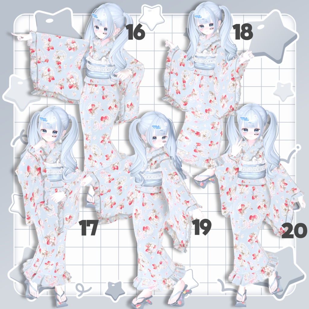 〖Free版あり〗Summer Kimono Pose