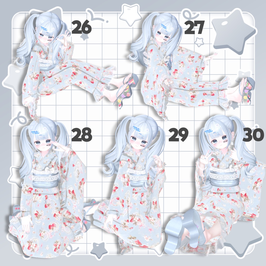 〖Free版あり〗Summer Kimono Pose