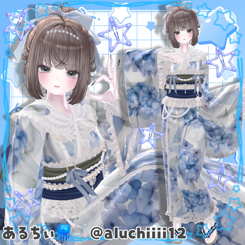 〖Free版あり〗Summer Kimono Pose