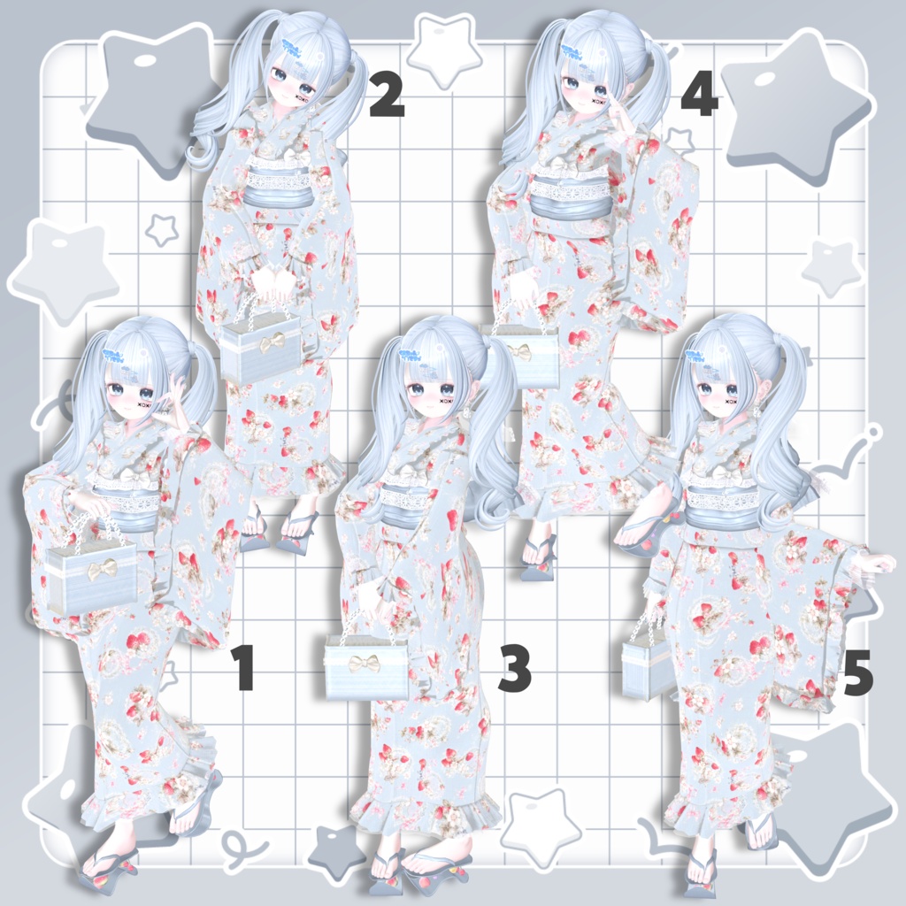 〖Free版あり〗Summer Kimono Pose