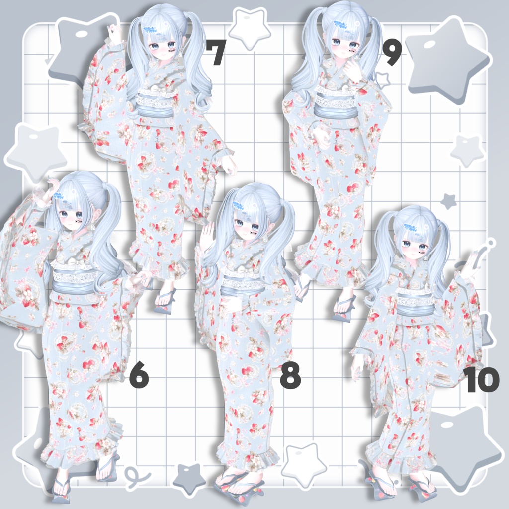 〖Free版あり〗Summer Kimono Pose