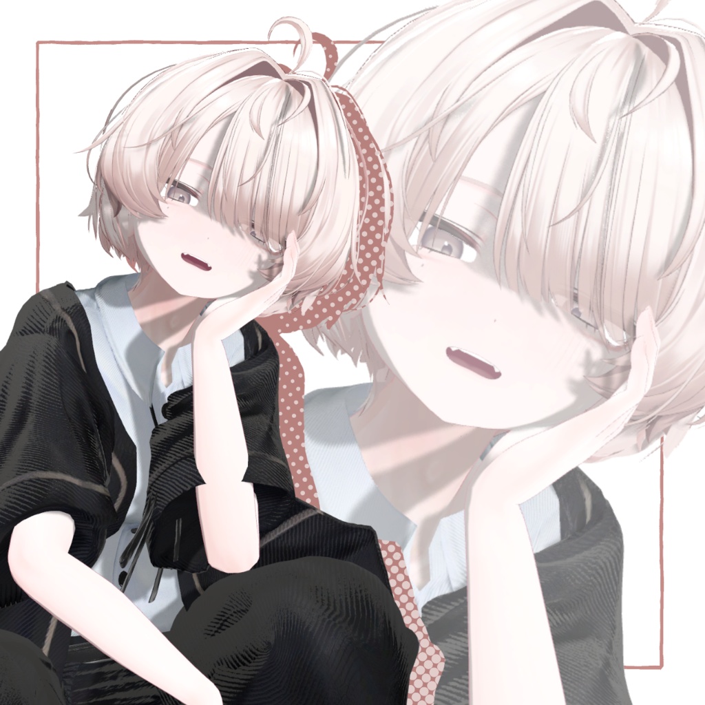 ミルフィちゃん男の子化メイク・ブレンドシェイプ/Makeup+Face Blendshape