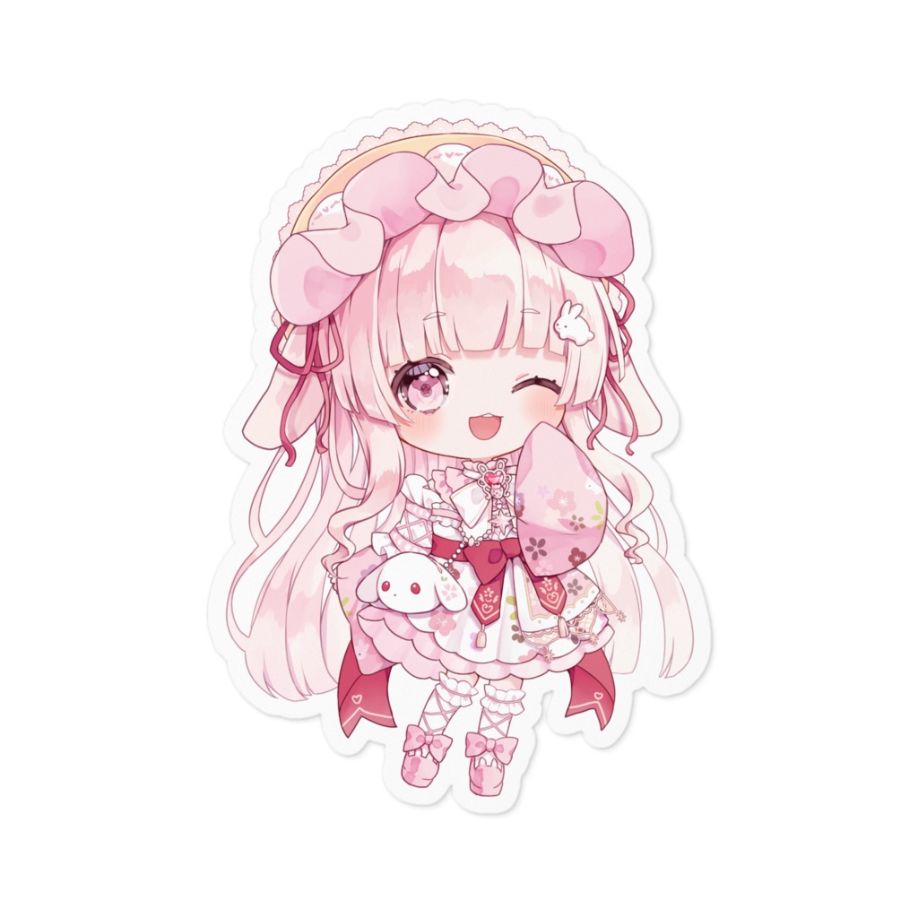 【桜花りら】ステッカー(ウインク)