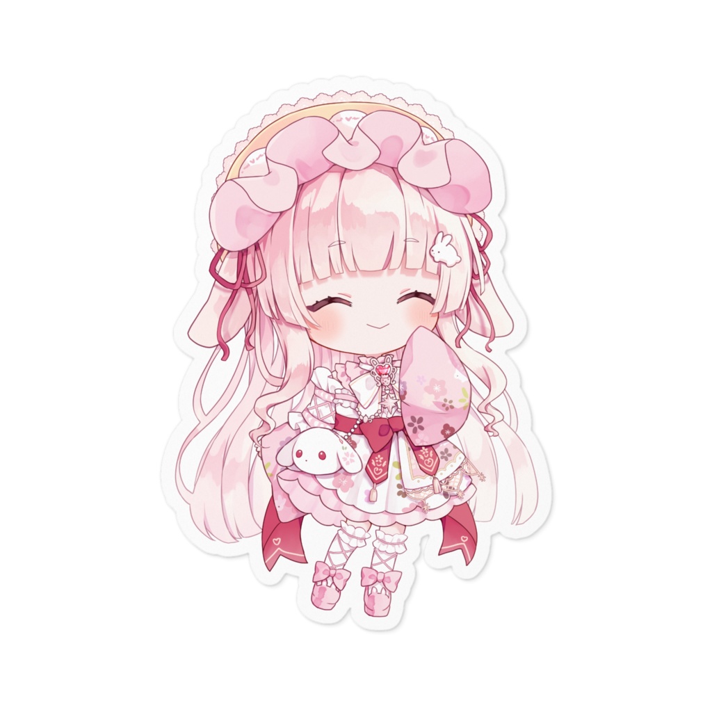 【桜花りら】ステッカー(にっこり)