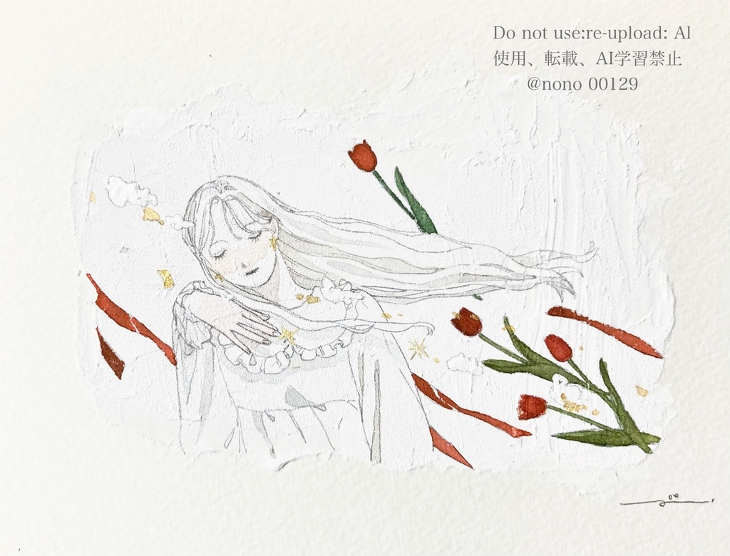 drawing チューリップ