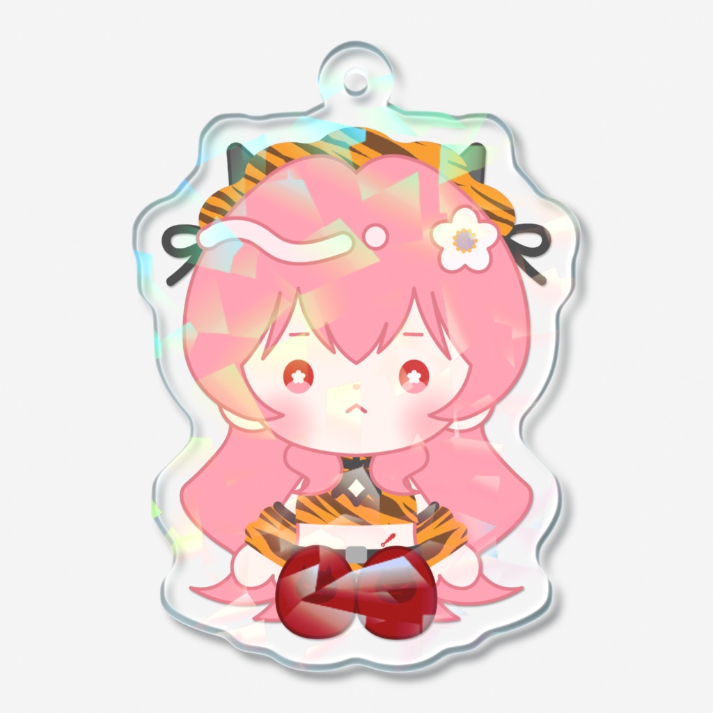 まめぬい（おすわり）ホログラムアクキー