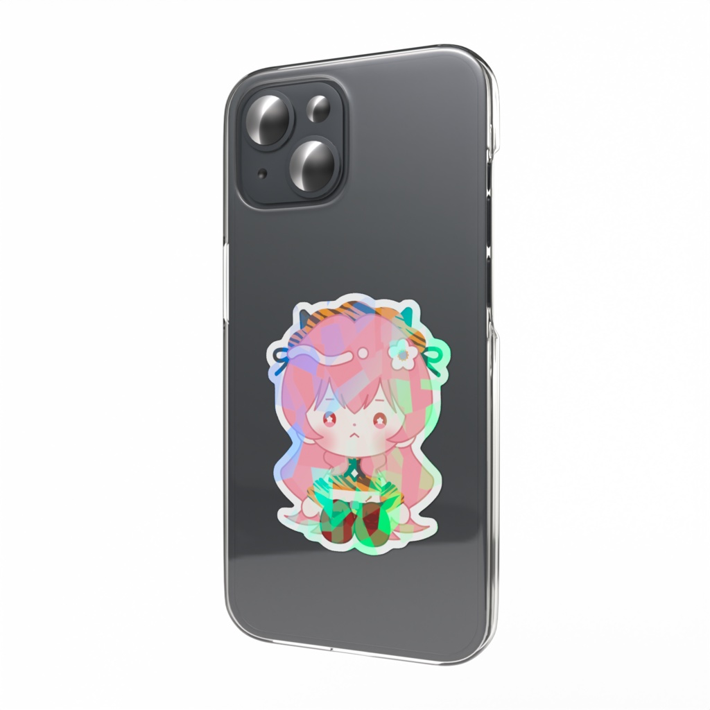 まめぬい（おすわり）ホログラムステッカー