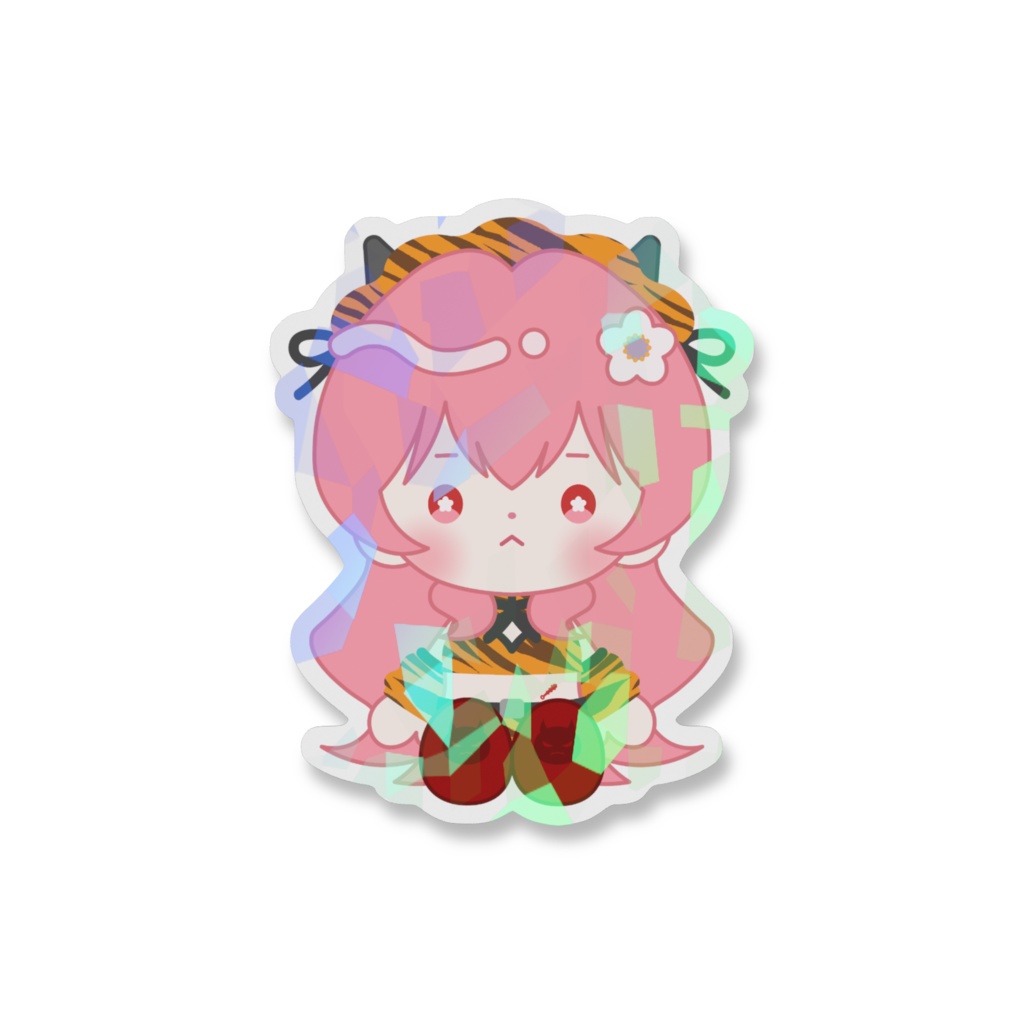 まめぬい(おすわり)ホログラムステッカー