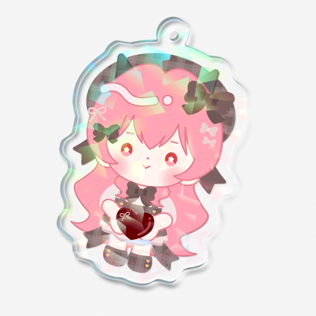 まめぬい(バレンタイン/茶)ホログラムアクキー