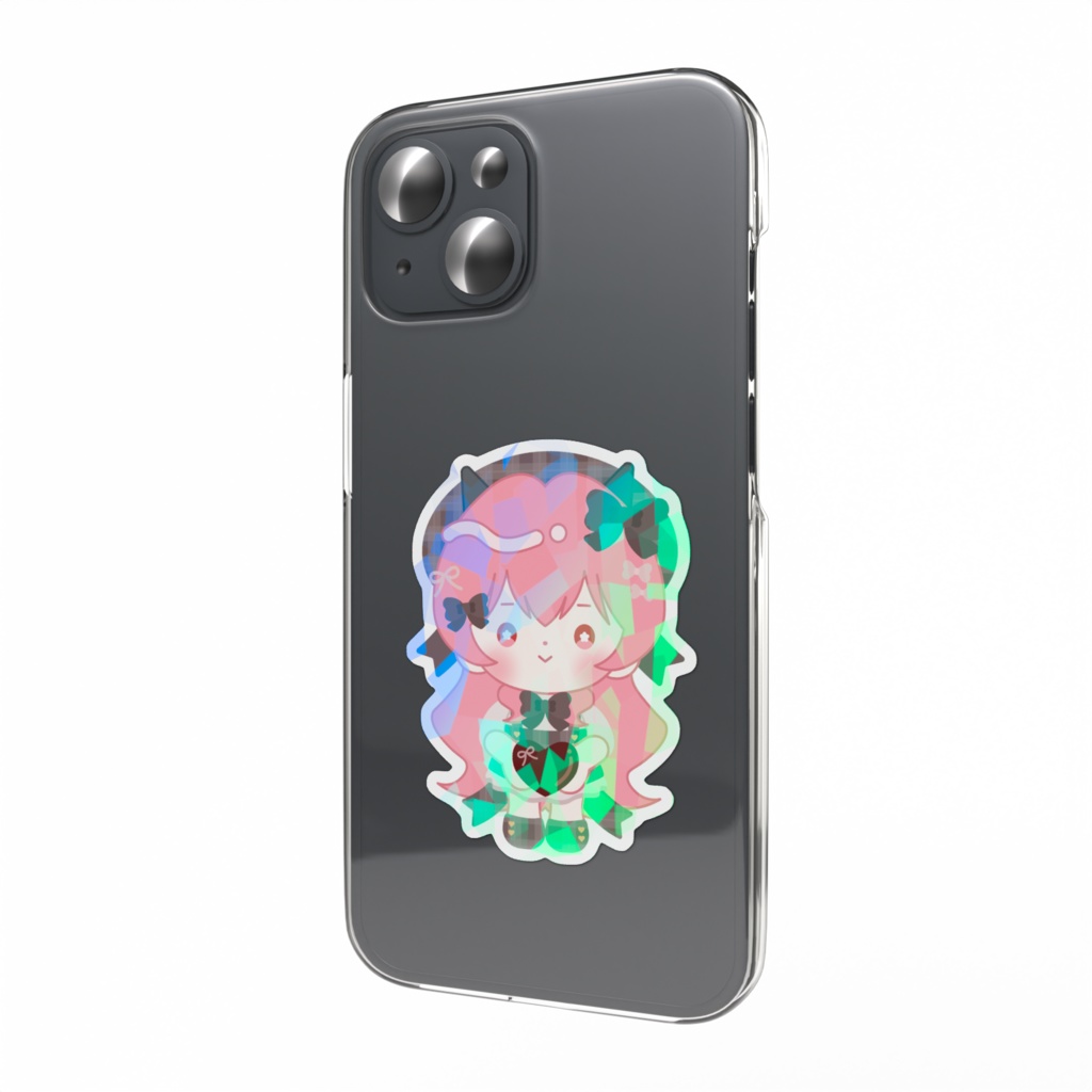 まめぬい(バレンタイン/茶)ホログラムステッカー