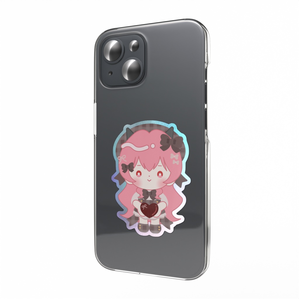 まめぬい(バレンタイン/茶)オーロラステッカー