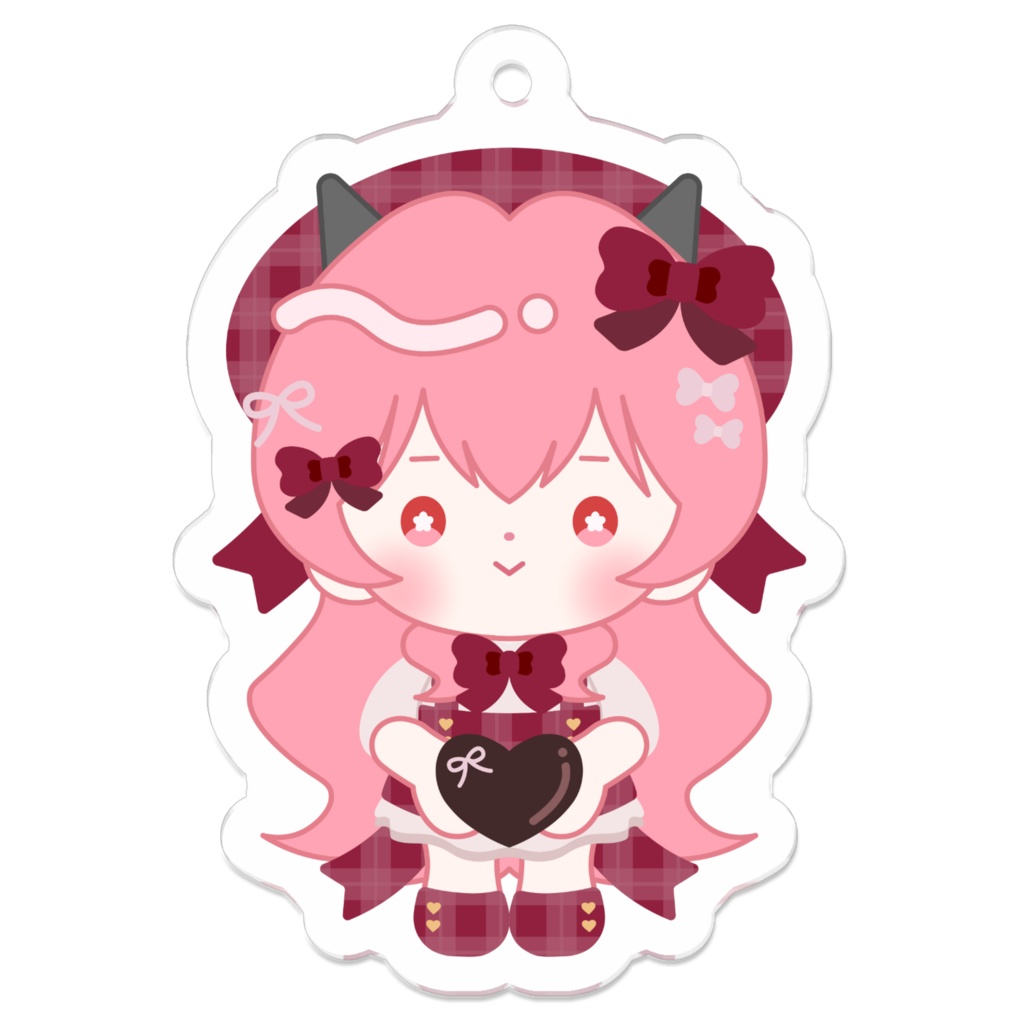 まめぬい（バレンタイン/赤）アクキー