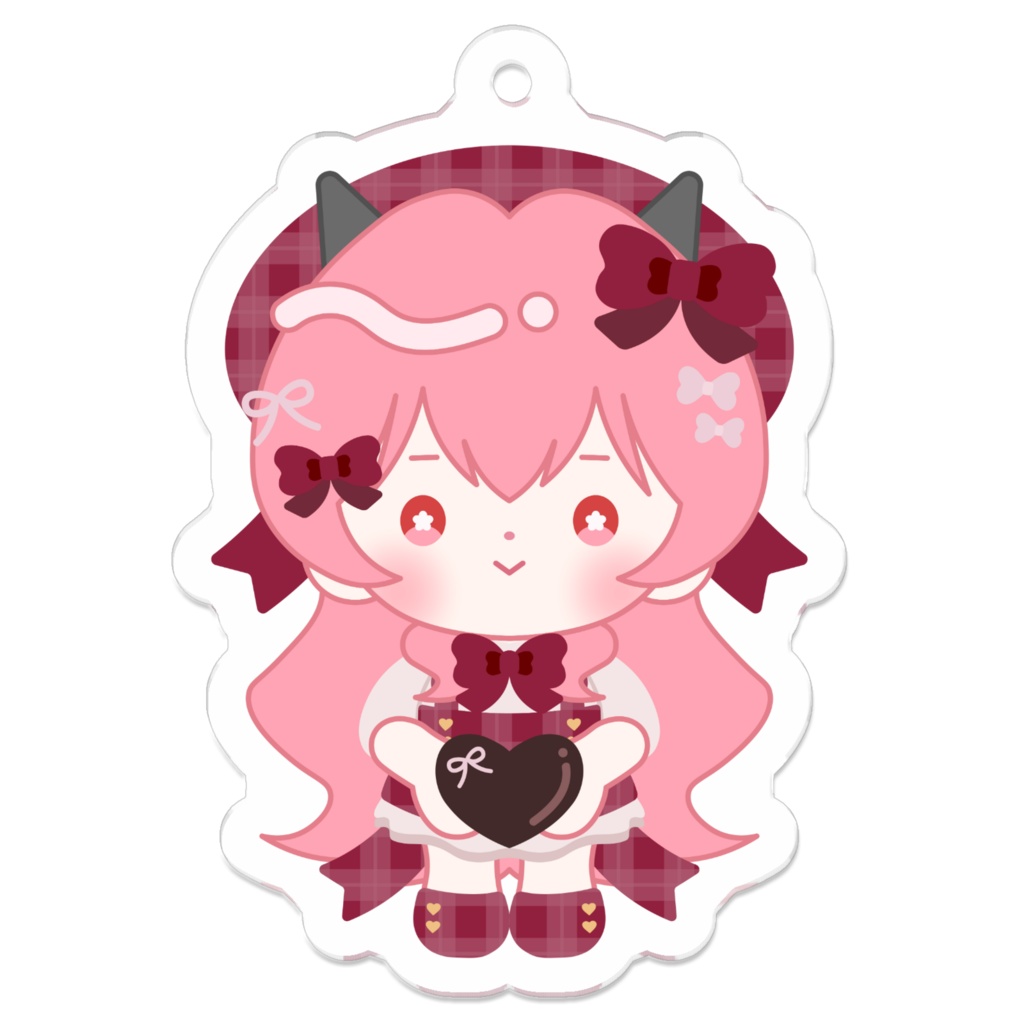 まめぬい(バレンタイン/赤)アクキー(コーティング)