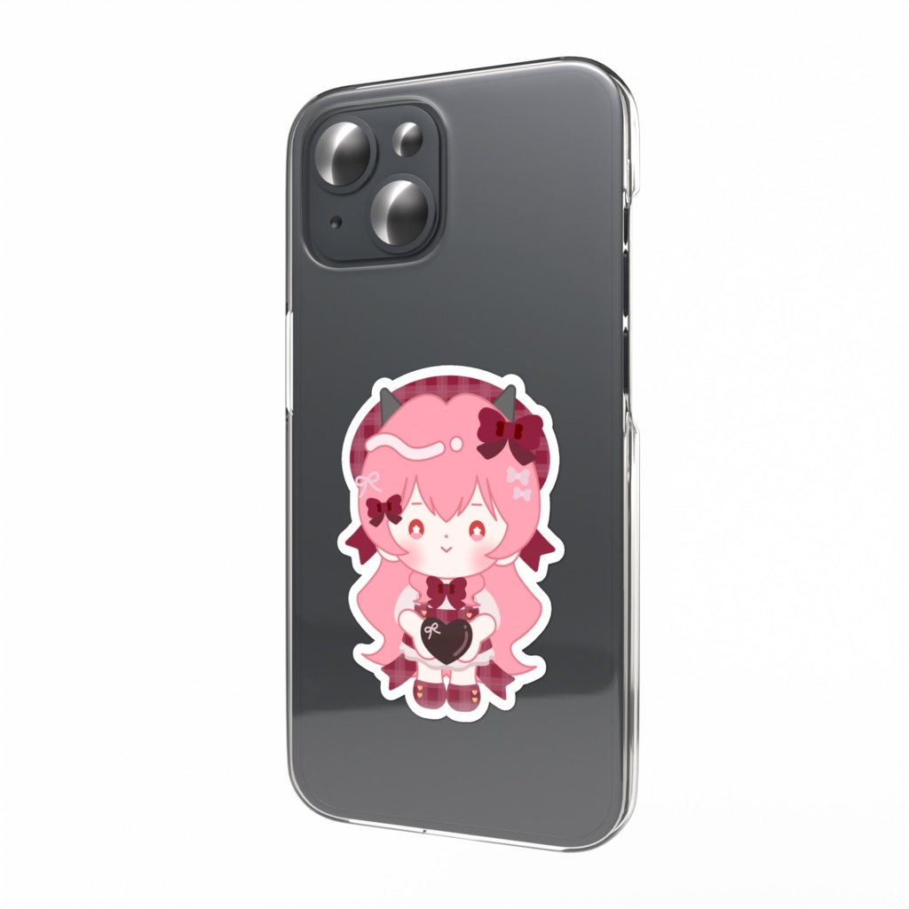 まめぬい(バレンタイン/赤)ステッカー